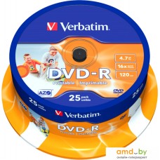 DVD-R диск Verbatim 4.7Gb 16x 43538 (25 шт.)