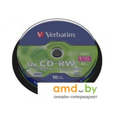 CD-RW диск Verbatim 700Mb 12х 43480 (10 шт.)