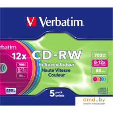 CD-RW диск Verbatim 700Mb 12x 43167 (5 шт.)