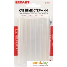 Клеевые стержни Rexant 09-1260 (12 шт, прозрачный светящийся)