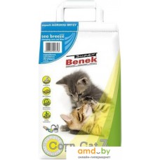 Наполнитель для туалета Super Benek Corn Cat Морской бриз 7 л