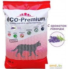 Наполнитель для туалета Eco-Premium с ароматом лаванды 55 л