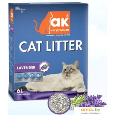 Наполнитель для туалета AK Cat Комкующийся лаванда (6 л)