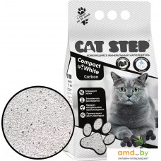 Наполнитель для туалета Cat Step Compact White Carbon (с активированным углем) 5 л