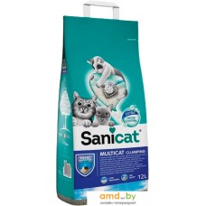 Наполнитель для туалета Sanicat Clumping Multicat 12л