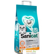 Наполнитель для туалета Sanicat Clumping White Duo 10л