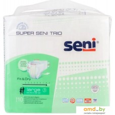 Подгузники для взрослых Seni Super Trio L (10 шт)