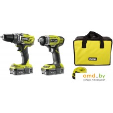 Ryobi R18DDID-220S (шуруповерт, винтоверт, сумка, 2 АКБ)