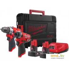 Milwaukee M12 FPP2A-602X 4933459810 (шуруповерт, винтоверт, 2 АКБ, кейс)