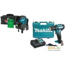 Makita SK106GDZA1 (лазерный уровень, шуруповерт, 2 АКБ, кейс)