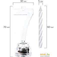 Набор свечей для торта Золотая сказка Цифра-подсвечник 7 591430