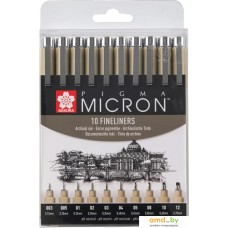 Набор капиллярных ручек Sakura Pen Pigma Micron POXSDK10A (10 шт)