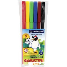 Фломастеры Centropen Пингвины 7790 0686 (6 цв)