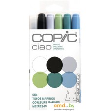 Набор маркеров Copic Ciao 22075669 (6цв, синие оттенки)