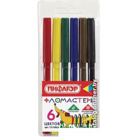 

Фломастеры Пифагор Веселая такса 151396 (6шт), Веселая такса 151396 (6шт)