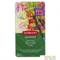 Набор цветных карандашей Derwent Academy Colour, металл пенал, 12 цветов