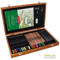 Школьный набор для рисования Derwent Academy Wooden Gift Box