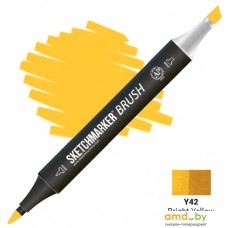 Маркер художественный Sketchmarker Brush Двусторонний Y42 SMB-Y42 (яркий желтый)