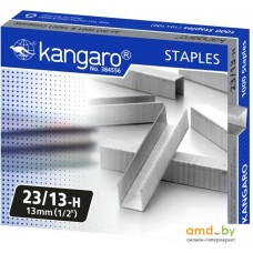 Скобы канцелярские Kangaro 23/13 1000 шт (металлик)