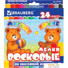 Восковые мелки BRAUBERG 222972 (24 цв)