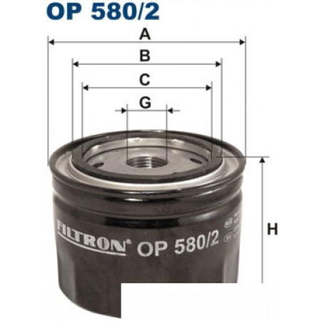 

Масляный фильтр Filtron OP 580/2, OP 580/2
