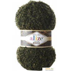 Пряжа для вязания Alize Naturale Boucle 6055 (200 м, зеленый)