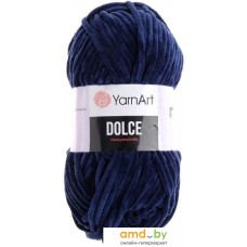 Пряжа для вязания Yarnart Dolce 100% микрополиэстер 100 г (120 м, темно-синий)