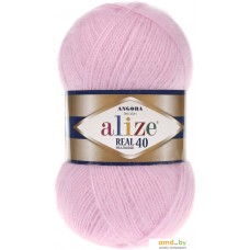 Пряжа для вязания Alize Angora real 40 185 (480 м, светло-розовый)