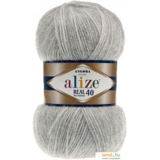 Пряжа для вязания Alize Angora real 40 614 (480 м, серый меланж)