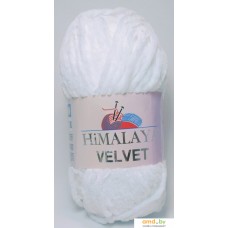 Пряжа для вязания Himalaya Velvet 90001 (белый)