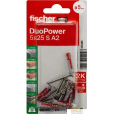 Дюбель-гвоздь Fischer DuoPower 5 x 25 S A2 K NV 535485 (8 шт)