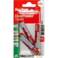 Дюбель универсальный Fischer DuoPower 12 x 60 K NV 537654 (4 шт)