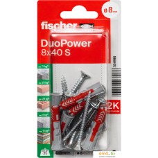 Дюбель-гвоздь Fischer DuoPower 8 x 40 S K NV 534998 (8 шт)