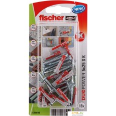 Дюбель-гвоздь Fischer DuoPower 5 x 25 S K NV 534996 (18 шт)