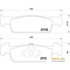 Тормозные колодки Brembo P68060