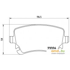 Тормозные колодки Brembo P85076