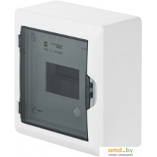 Бокс пластиковый Elektro-Plast Eco Box 1x6M, N/PE 2x 2x16+3x10mm2, дымчатая пласт. дверь, белый RAL9003, 198x192x96mm, IP40