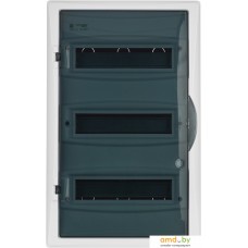 Бокс пластиковый Elektro-Plast Eco Box 3x12M, N/PE 4x 2x16+7x10mm2, дымчатая пласт. дверь, белый RAL9003, 560x350x102mm, IP40