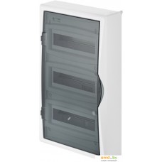 Бокс пластиковый Elektro-Plast Eco Box 3x12M, N/PE 4x 6x16+3x10mm2, дымчатая пласт. дверь, белый RAL9003, 560x354x107mm, IP40