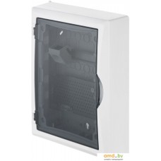 Бокс пластиковый Elektro-Plast Eco Box мультимед, TS35+1x МП перф.118x270mm, дымчатая пласт. дверь, белый RAL9003, 434x354x105mm, IP40