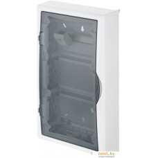 Бокс пластиковый Elektro-Plast Eco Box мультимед, TS35+2x МП перф.118x270mm, дымчатая пласт. дверь, белый RAL9003, 560x354x107mm, IP40