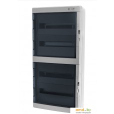 Бокс пластиковый Elektro-Plast GALANT 4x18M, N/PE 8x 10x16+10x10mm2, 2x дымчатых пласт. двери, светло-серый RAL7035, 878x432x160mm, IP65