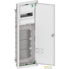 Бокс пластиковый Elektro-Plast MSF TWIN RP комбинированный, 1*12M+3xМП перф., N/PE-шинки, 1xSCHUKO, мет. дверь, белый RAL9016, 358x853x94mm, IP30