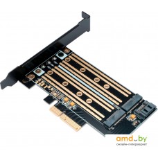 Адаптер для подключения M.2 накопителей Gembird MF-PCIE-NVME-SATA