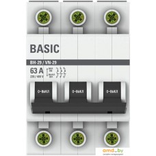 Выключатель нагрузки EKF Basic 3P 63А ВН-29 SL29-3-63-bas