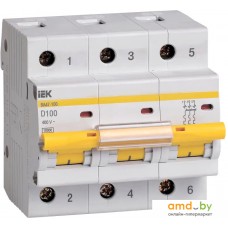 Выключатель автоматический IEK ВА47-100 3Р 100А 10кА D MVA40-3-100-D
