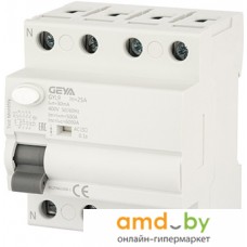 Устройство защитного отключения GEYA GYL9 4P 25A 6 кА 30мА AC GYL94P25A30MA