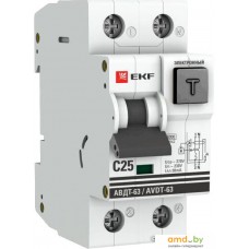 Дифференциальный автомат EKF PROxima АВДТ-63 25А 30мА DA63-25-30e