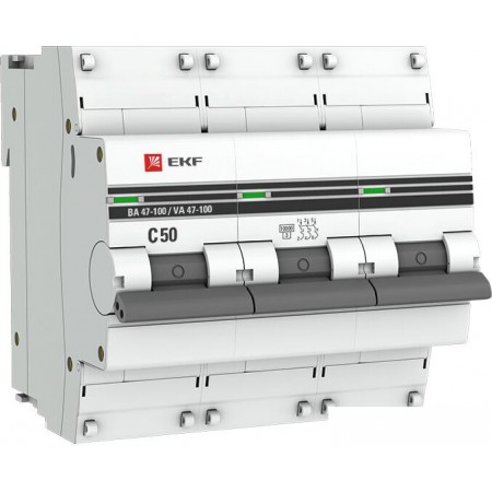 

Выключатель автоматический EKF PROxima ВА 47-100 3P 50А (C) 10kA mcb47100-3-50C-pro, PROxima ВА 47-100 3P 50А (C) 10kA mcb47100-3-50C-pro