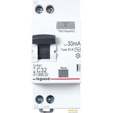 Дифференциальный автомат Legrand RX3 1P+N C 32А 30мА 6кА 2М AC 419402